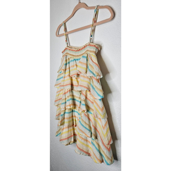 Lovers and Friends Womens Liv Mini Dress Small Spring Rainbow Layered Ruffles - Picture 2 of 12